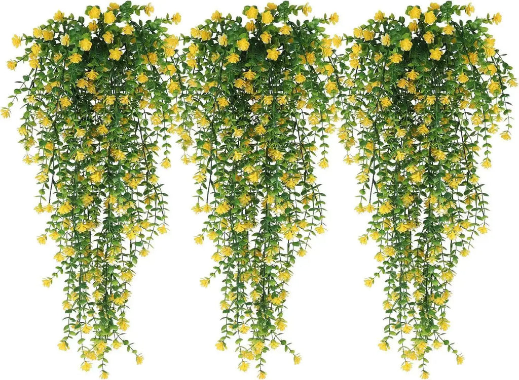 78CM Artificial Flower Eucalyptus Camellia Rattan Money Leaf Rose Wall Hanging Wedding Gardening Home Wedding Decoration