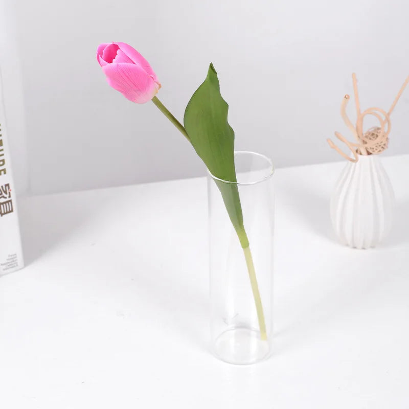 2pc 363cm High-end Hand Moisturizing Tulip Flower Flower Arrangement Bonsai Material Home Wedding Photography Props Artificial F