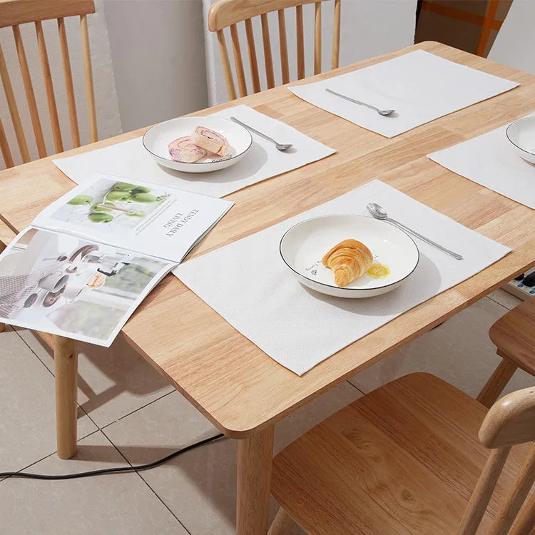Sublimation Blank Cloth Tableware mat Placemats for Dining Table Coaster Home Restaurant Decor Tableware Pure Linen cotton Mat