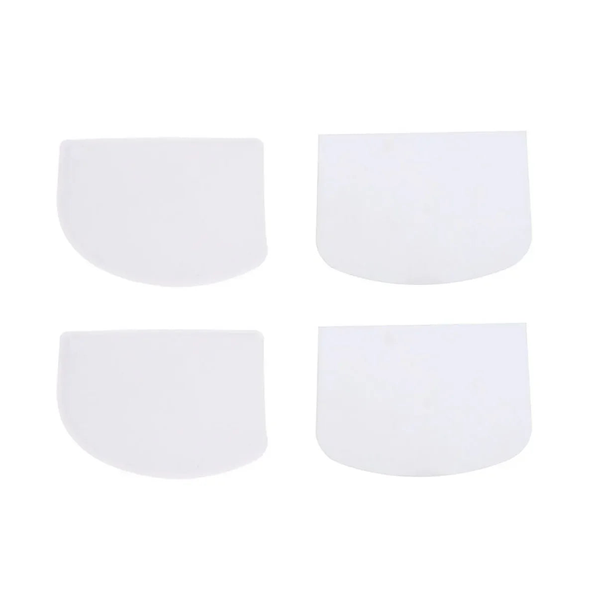 4Pcs Plastic Baking Scraper Set Multipurpose Dough Cutter Cake Cream Smoother Essential Kitchen Tool Baking Scraper