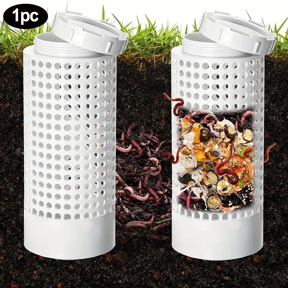 1pc Insect Composting Bin Shrimp Pond Leaks Through The Filter Underground Farm Compost Bin Kit For Small Flower Pots Garden