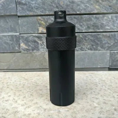 Outdoor CNC Waterproof Emergency First Aid Kits Safety Survival Equipment Aluminium Pill Bottle Camping EDC Storage Tank Box