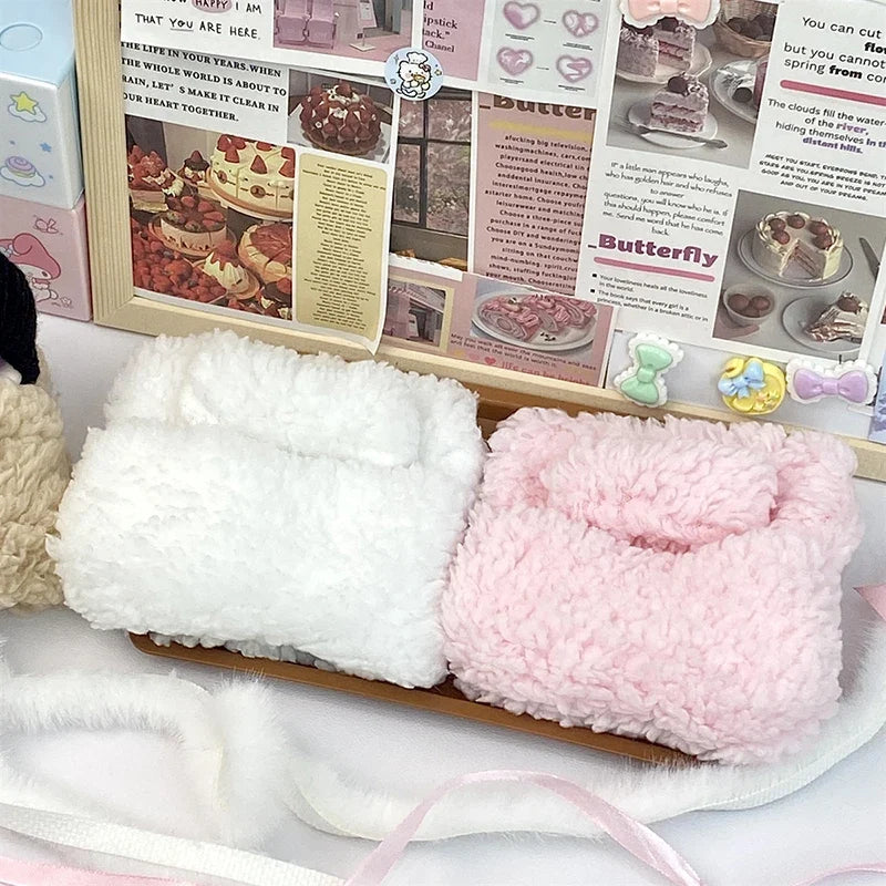 Furniture Comforter 10CM Doll Bed Doll Accessories Bed Soft Doll Bedding Quilt Pillow Doll Sleeping Bag DIY Toy