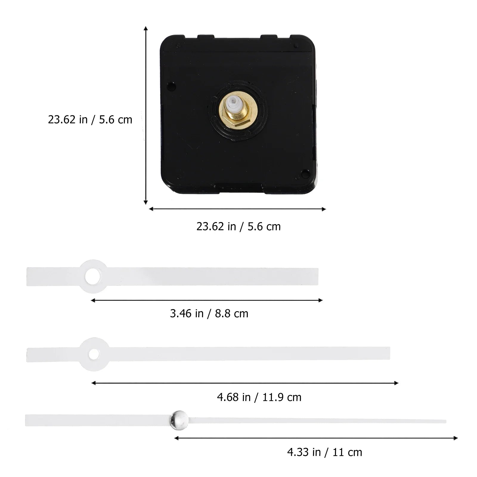 1pc Quartz Clock Movement Silent Sweep Mechanism Replacement Kit Durable Diy Home Clock Parts Metal Hands Wall Clock