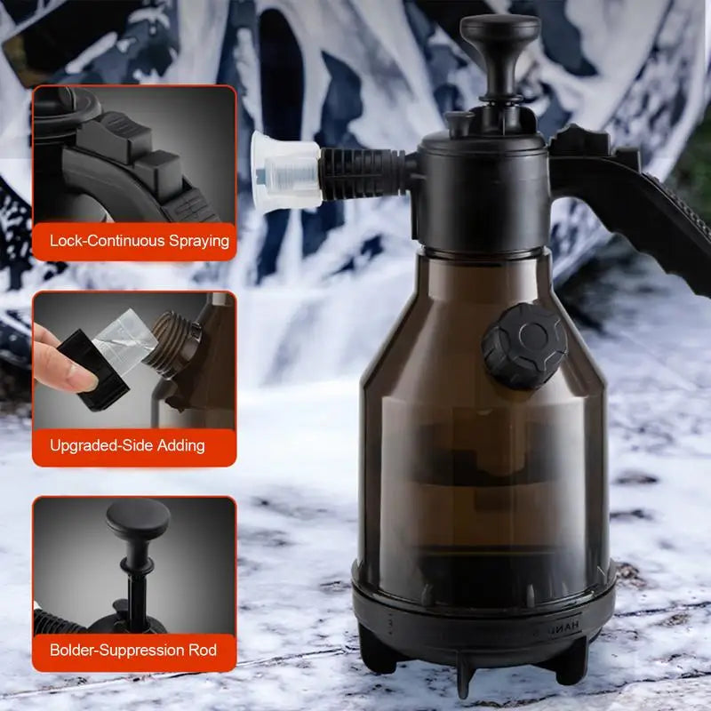 Foaming Car Wash Sprayer Three Nozzles Plant Sprayer Watering Can Pressure Sprayer Bottle 2L Bottles Car Soap Sprayer Foam