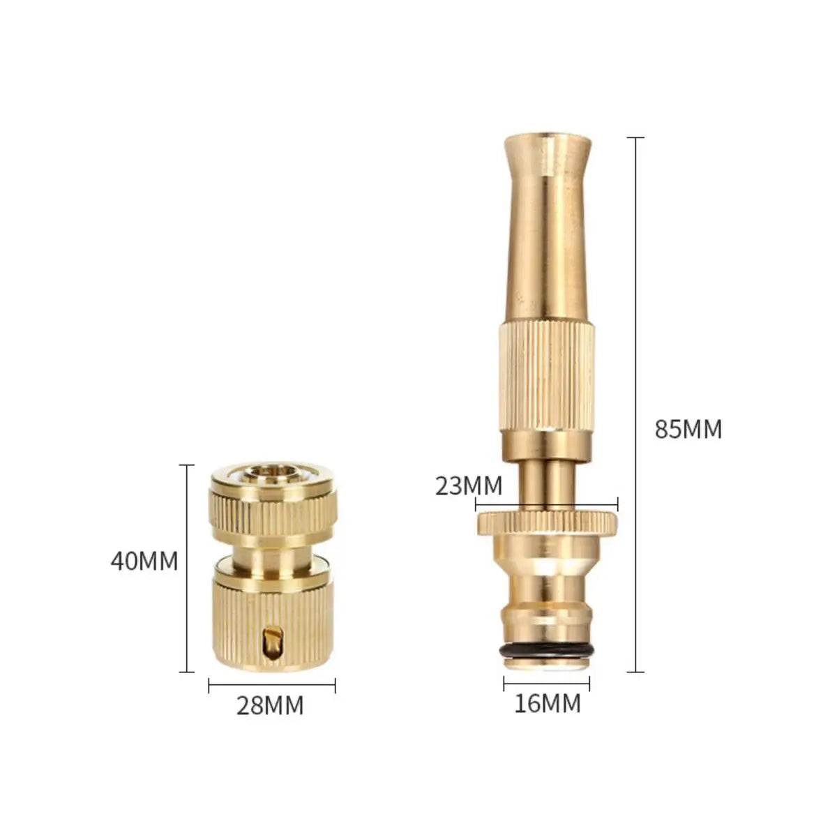 High-Pressure Spray Gun, Alloy Direct Spray Gun Set, Copper Garden Hose Nozzle with Quick Connect Kit for Washing & Watering