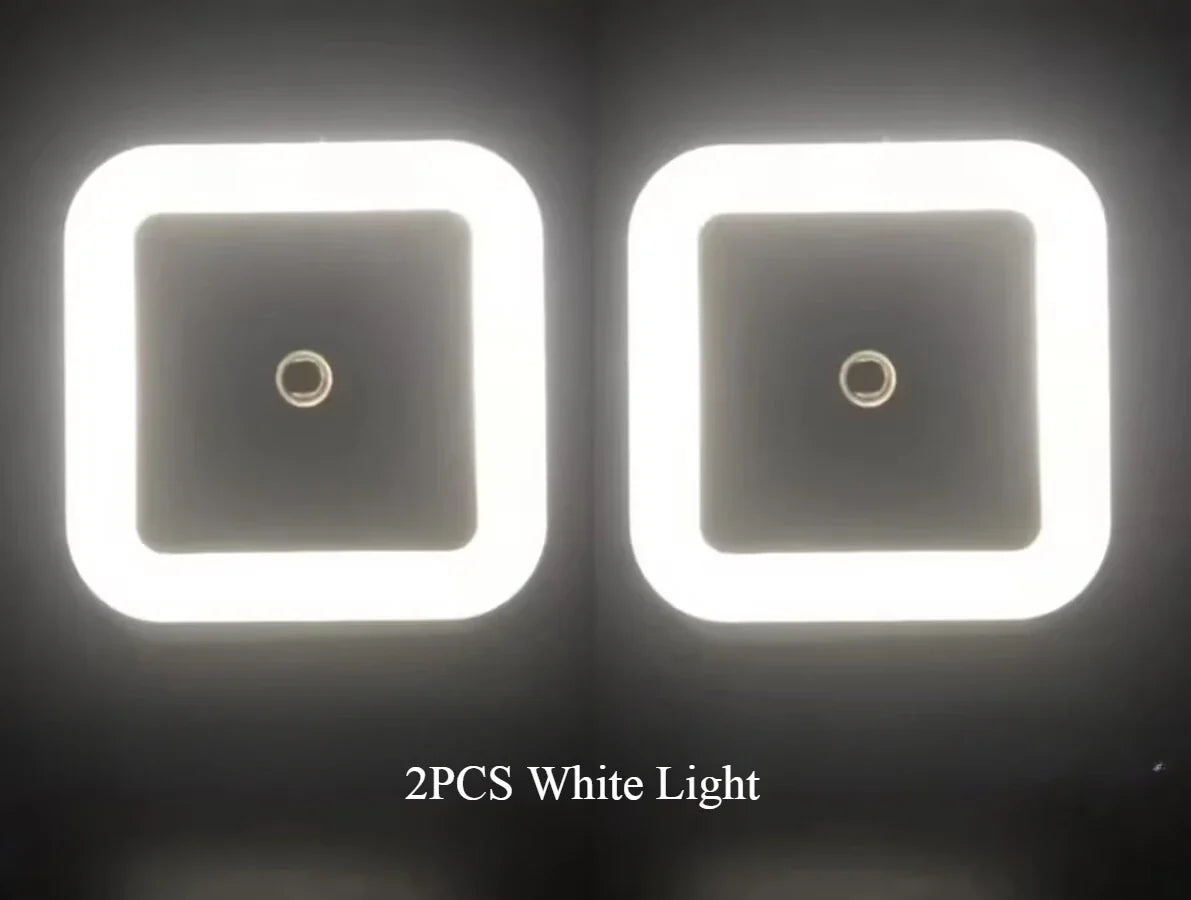1/2/4PCS LED Wireless Sensor Night Light EU US Plug Mini Square For Baby Children Living Room Bedroom Corridor Lighting Lamps
