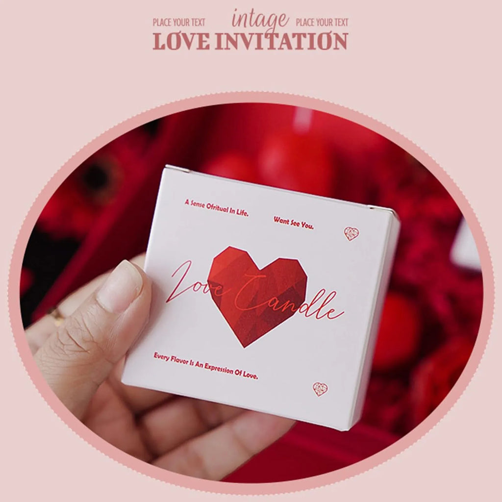 Love Aromatherapy Candle Valentine's Day Wedding Gift Heart Shaped Handmade Atmosphere 3D Design Geometric Texture Shaped Candle