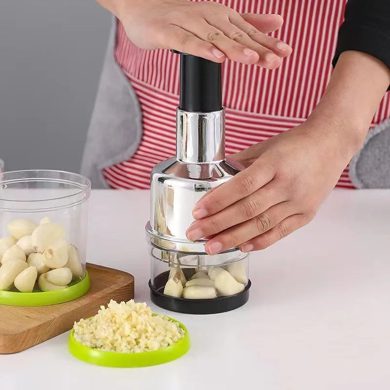 Papadao Garlic Press Kitchen Garlic Clay Artifact Manual Crusher Multi-functional Salmon Cutting Vegetable