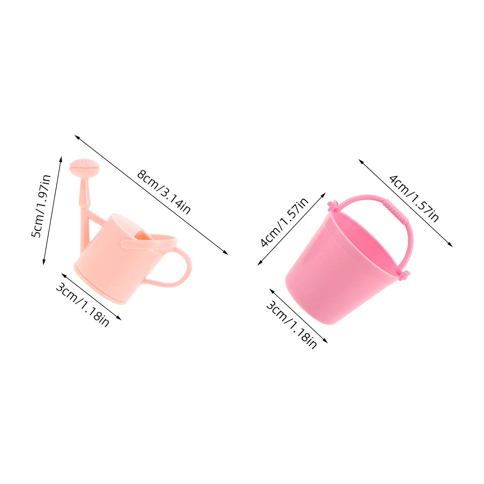 1 set Mini Can For Lightweight Small Garden Bucket Vibrant Colors Watering Can Flower Watering Tool Miniature Gardening Set