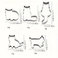Dessert Baking Cutter Cat-Themed Cute Baking Cutters 5 Pieces Reusable Moulds Stainless Steel Kitchen Tool For Fondant Cheese