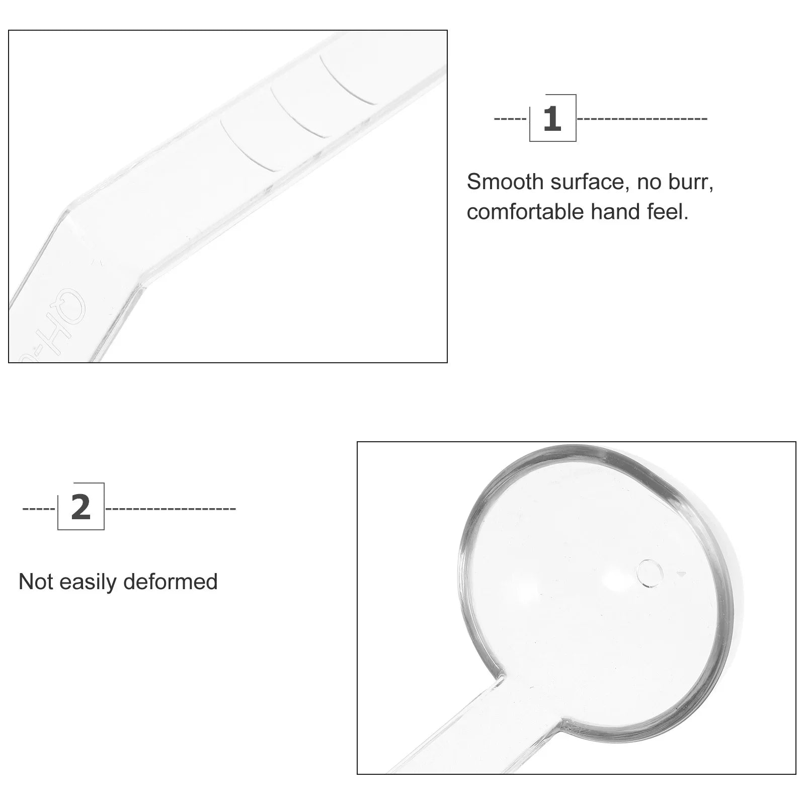 Long Handle Clear Plastic Serving Ladle Spoon Bent Tail Design Sauce Gravy Soup Buffet Scoop Ramen Soup Spoon Catering Scoop