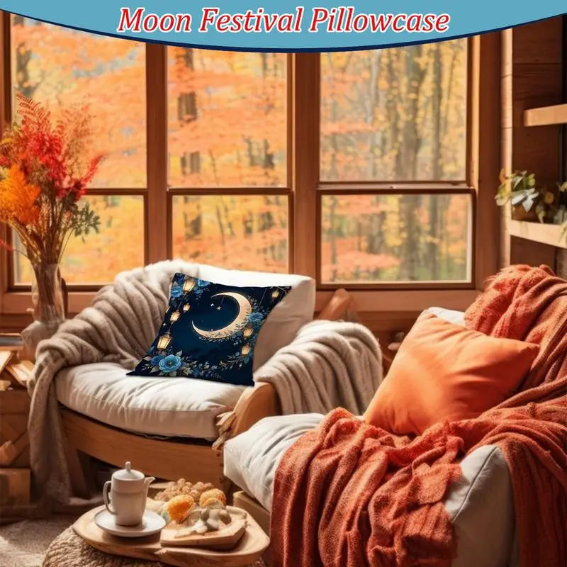 Eid Mubarak Pillowcase Decor for Home Sofa Cushion Cover Islamic Ramadan Kareem Decoration Mosque Muslim Pillow Cover Gifts