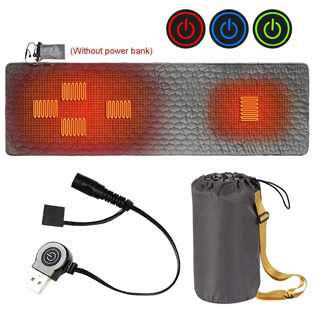 USB Heating Sleeping Mattress Thermal Mat Camping Heating Sleeping Bag Self-Heating Mattress Camping Mattress Camping Equipment