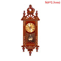 1:12 Dollhouse Miniature Wall Clock Play Doll House Retro Pendulum Table Clock Furniture Home Decor Accessories Toy Pretend Play
