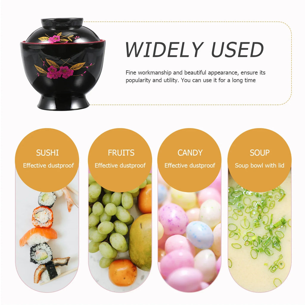 1 pc Japanese Style Miso Soup Bowl 6.7 Inch Fine Craftsmanship For Ramen Noodles Salad Dessert Plastic Tableware Kitchen Supply