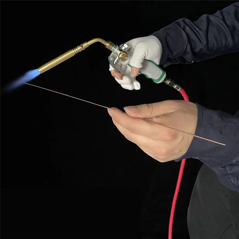A61Z Deals Professional Dual Switch Torch Brazing Torch Of Propane Gas 1.6M Hose Ignition Gas Flame Soldering Tool For BBQ Heati