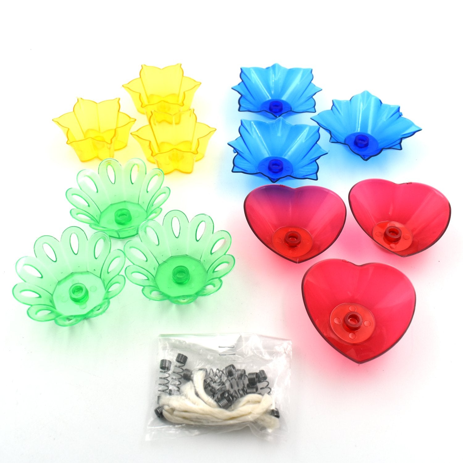 6004a Candle Cup With Multi Shape  (Multicolor)