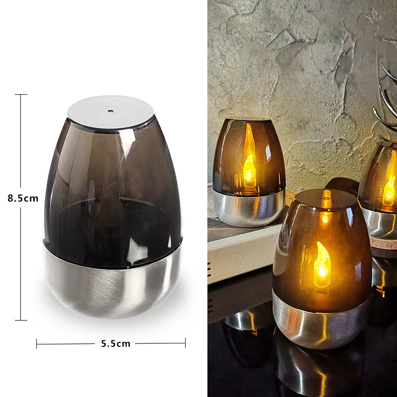 LED Solar Candles Light Flameless Rechargeable Night Light For Wedding Party Garden Decor Outdoor Waterproof Solar Candles Lamp