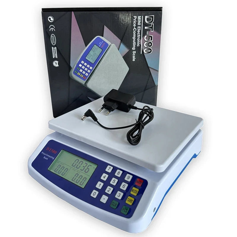 30KG /1G Electronic Scale High-Precision LCD Digital Scale Kitchen Weighing Platform Scale Rechargeable /Battery Food Scales