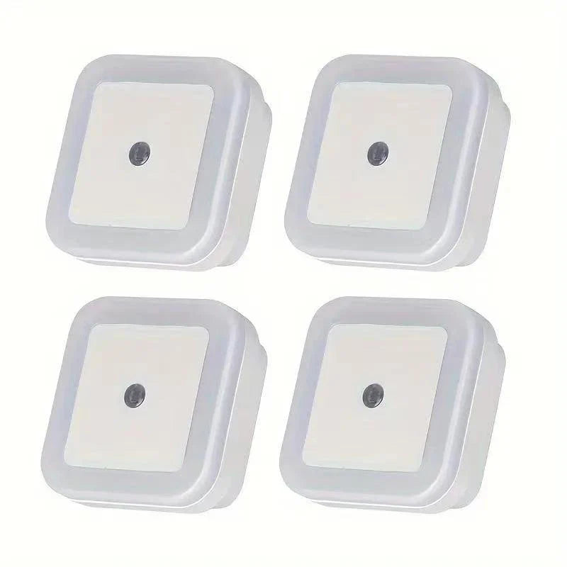 1/2/4PCS LED Wireless Sensor Night Light EU US Plug Mini Square For Baby Children Living Room Bedroom Corridor Lighting Lamps