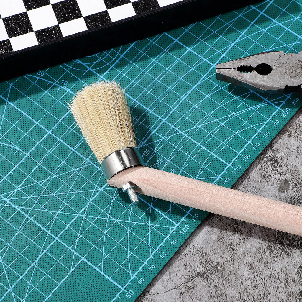 25cm Tire Brush with Wooden Handle for Efficient Lubrication and Detailed Cleaning in Hardtoreach Areas Tire Tools