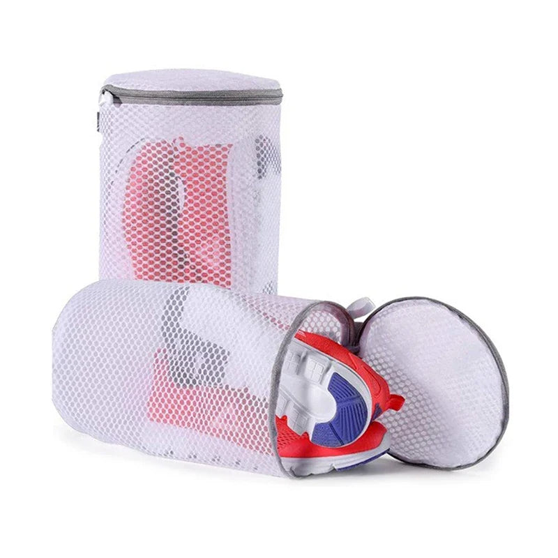 Shoe Washing Bags Washing Shoe Organizer Mesh Bags Zipper Secured Net Laundry Bags For Sneaker Socks Cleaning