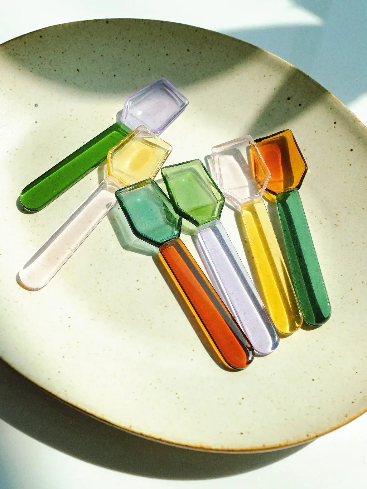 Glass Spoon Creative Cute  Stirring Spoon for Coffee Dert Ice Cr aron Sle Korean Version Dining Utensils
