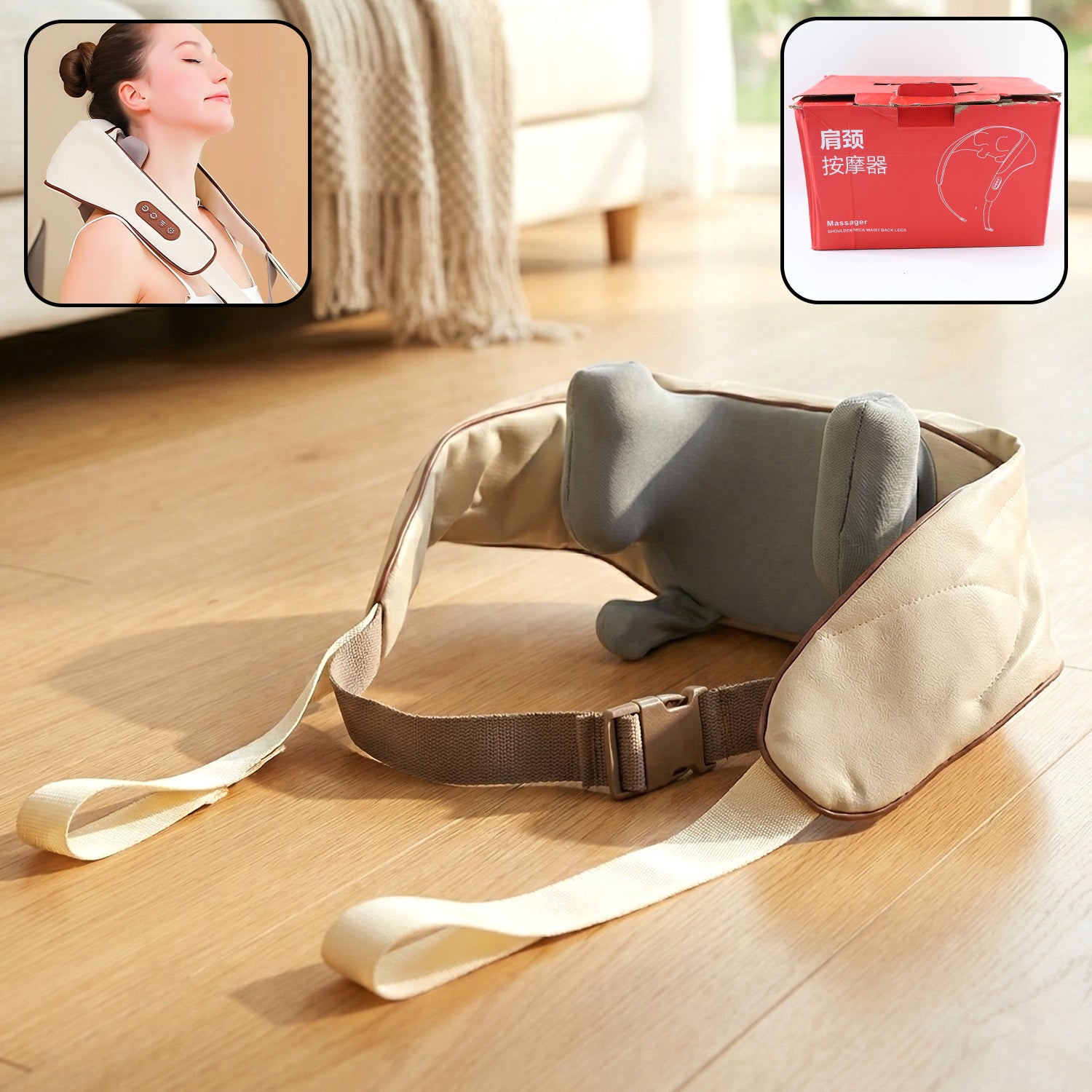 Adjustable Neck  Shoulder Massager Big Belt (1 Pc)