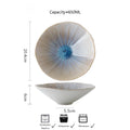 Retro Ceraic Bowls 7.5Inches Shell Shape Salad Dishes Gradient Summer Ice Cream Serving Tableware 650ml Home Kitchen Noodle Bowl