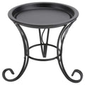 SOFT-Flower Stool Metal Flower Stand,European Style Stool Balcony Floor Garden Flower Pot Planter Holder Decor Plant Shelve
