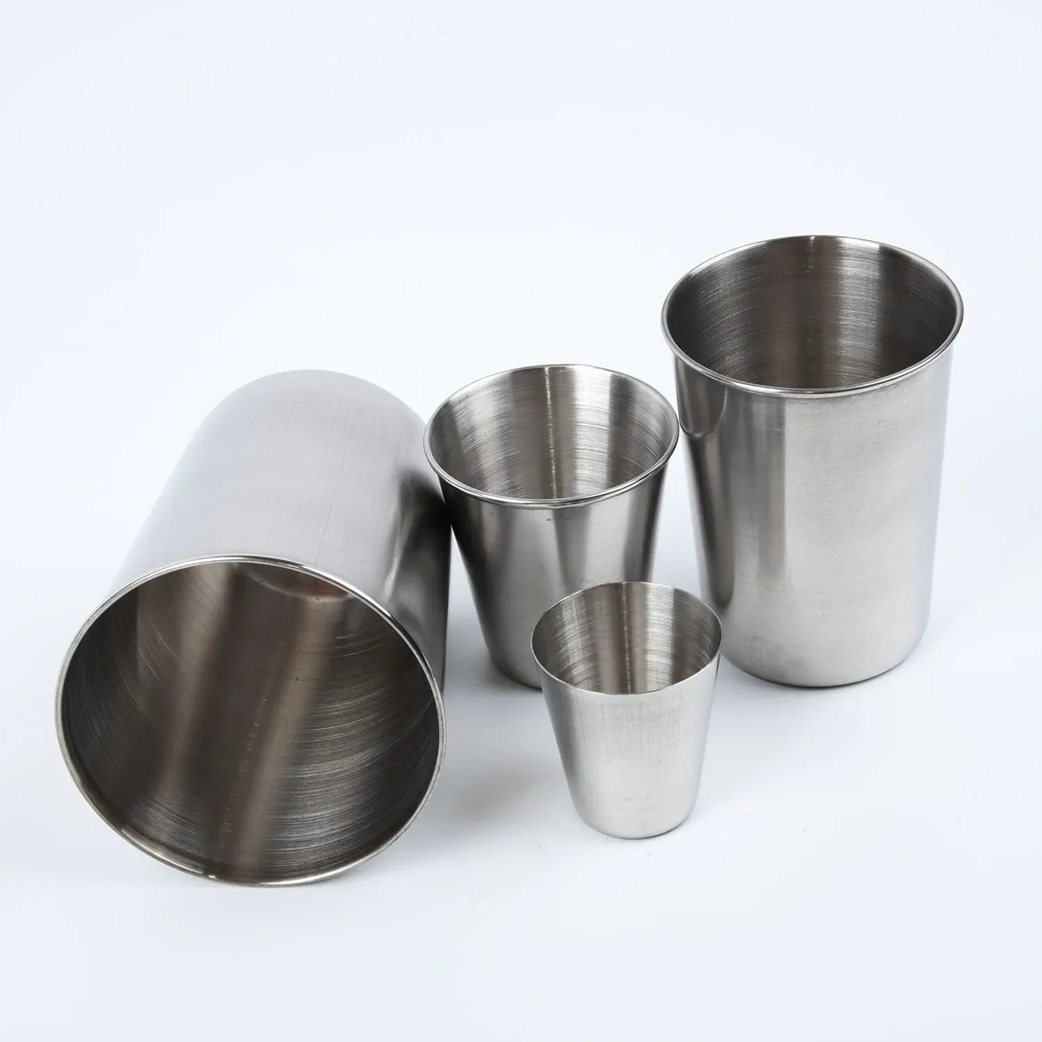 1pc 30/180/320ml Stainless Steel Cup Outdoor Travel Camping Hiking Metal Beer Wine Glass Cups Coffee Tumbler Drinkware