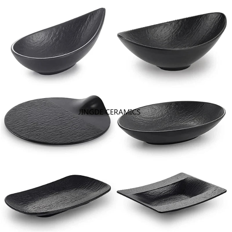 1pc Melamine Cooked Food Dish Hotpot Restaurant Tableware Plate Cold Dishes,braised Meat Dishes Display Plate Buffet Tray