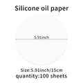 100 Pcs pcs Round Baking Paper Circle Parchment Paper Liner BBQ Oven Patty Hamburger Paper Cake Non-Stick Baking Paper Tools