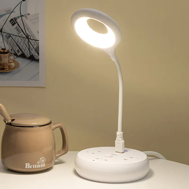 LED Study Reading Book Lights Portable USB Flexo Led Desk Lamp DC5V for Computer PC Laptop Ring Eye Care Led Light Table Lamps