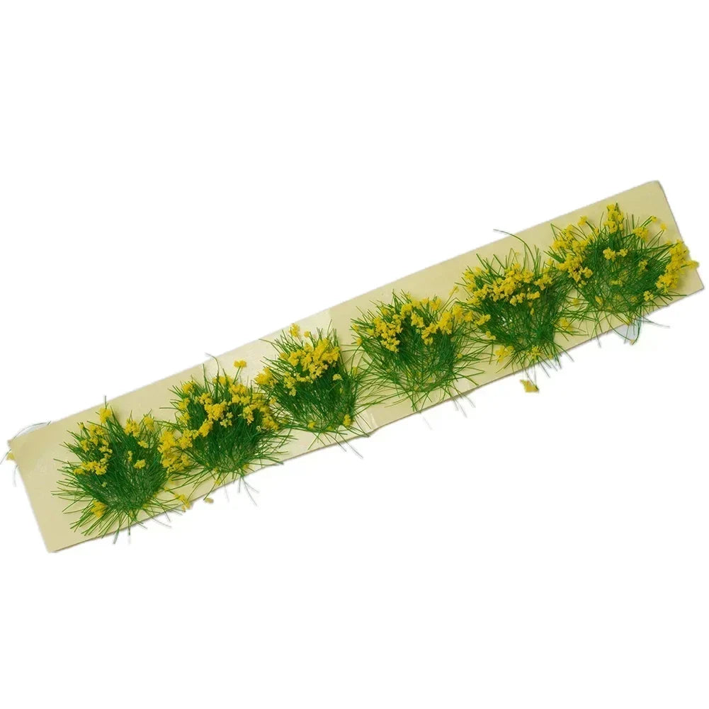 Simulation Miniature Flowers Grass Tufts Model For HO Train Railway Building Garden Scene Decoration Materials Diorama Kits
