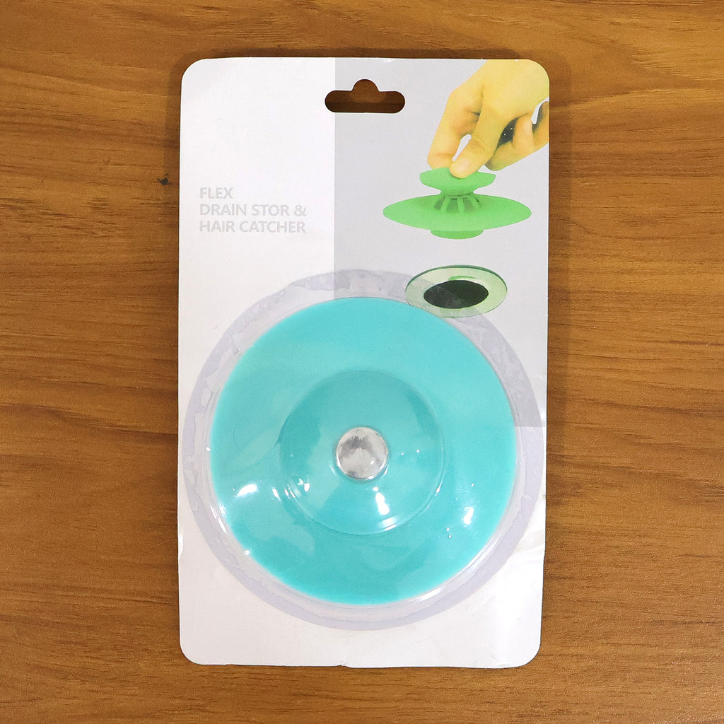 Flexible Silicone Sink Drain Cover  Hair Catcher Strainer (1 Pc)