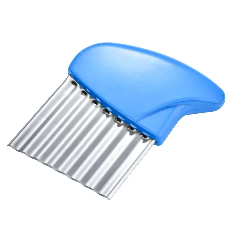 Potato Chip Slicer, Vegetable Fruit Cutter, Dough Chopper, French Fry Maker, Crinkle Wavy Kitchen Knife Tools Gadget