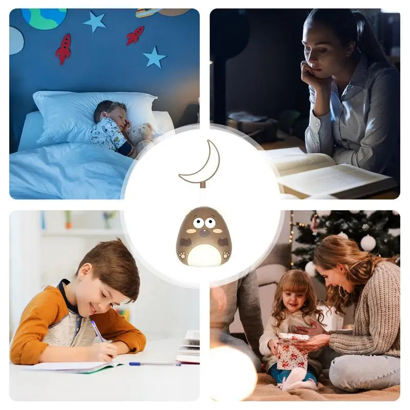 Cartoon Night Light Brightness Adjustable Bear Table Lamp Multiple Modes Light Cute Night Lamp For Bedroom Study Children Room