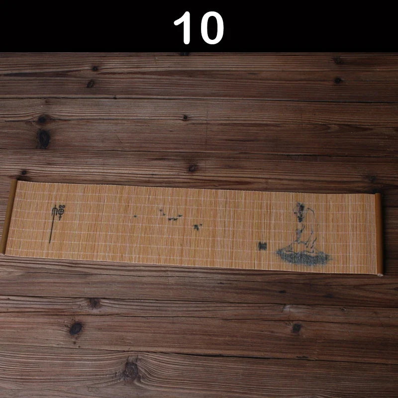 Tea Cup Mat Bamboo Weaving Heat Resistent Bamboo Table Placemat Tableware Zen Table Runner Coasters Tea Ceremony Accessories