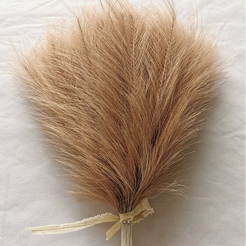 10/20pcs Simulated Reed Feather Pampas Grass Home Porch Wedding Party Garden Decoration Flower Vase DIY Accessories False Plant