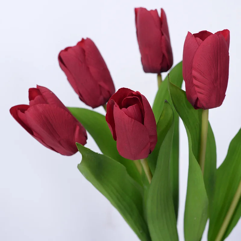 2pc 363cm High-end Hand Moisturizing Tulip Flower Flower Arrangement Bonsai Material Home Wedding Photography Props Artificial F