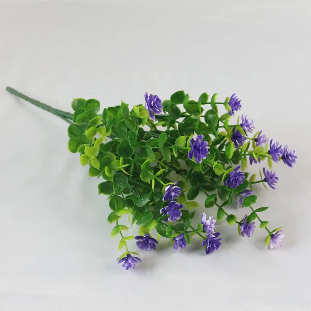 1 Bundle Outdoor UV Resistant Artificial Flowers Greenery Shrubs Plants Fake Flower for Wedding Garden Kitchen Office Decor