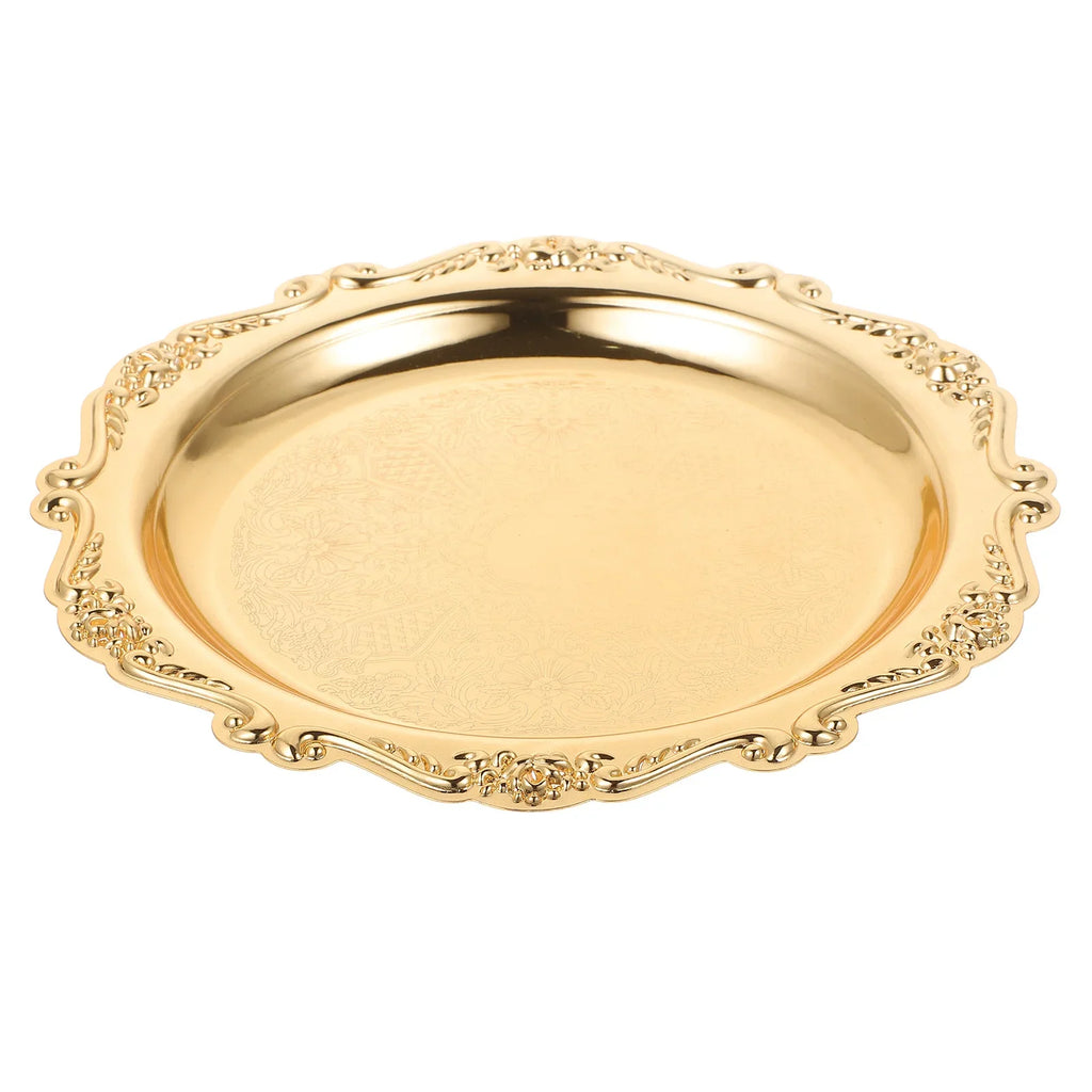 Smooth Delicate Iron Dessert Tray for Pastries Sweets Entertaining Party Table Decorative Platter Serveware for Entertaining