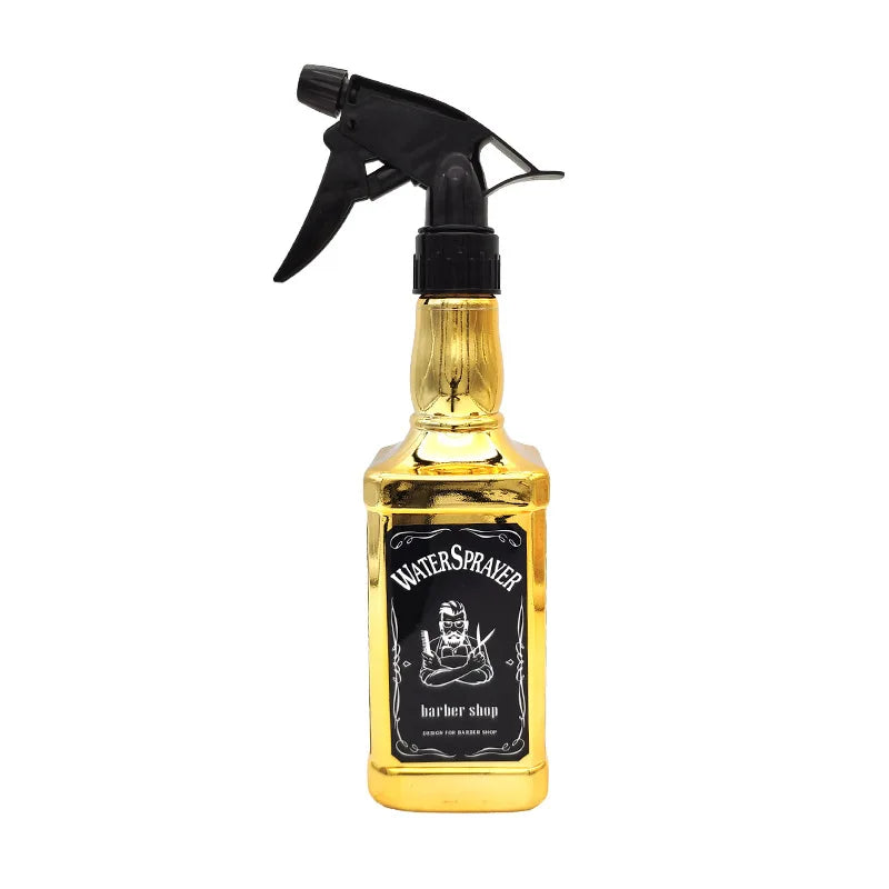 500ML/650ML Hairdressing Spray Bottle Salon Barber Hair Tools Water Sprayer Retro Whiskey Oil Head Watering Can