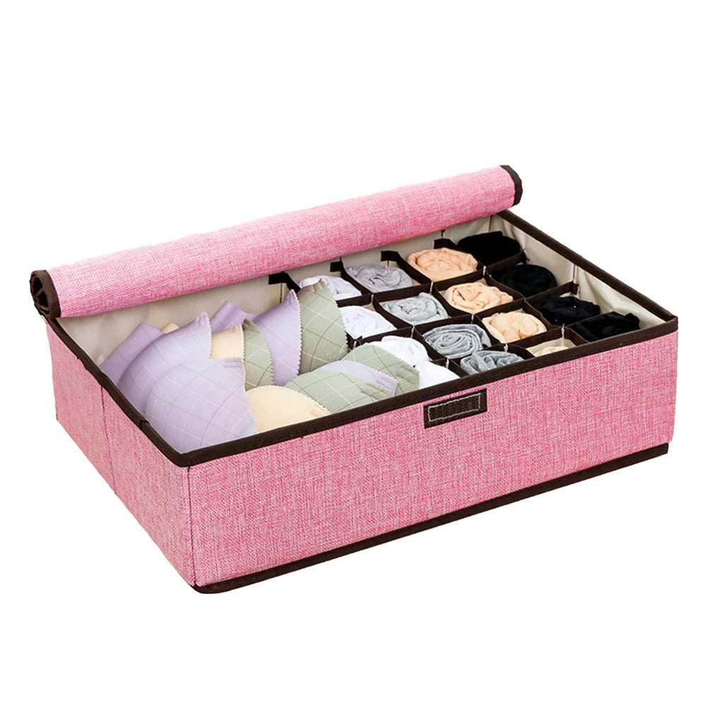 Drawer Underwear Bra Organizer Sock Storage Box Closet Organizer with Lid Large Capacity Basket Wardrobe Clothing Finishing Box