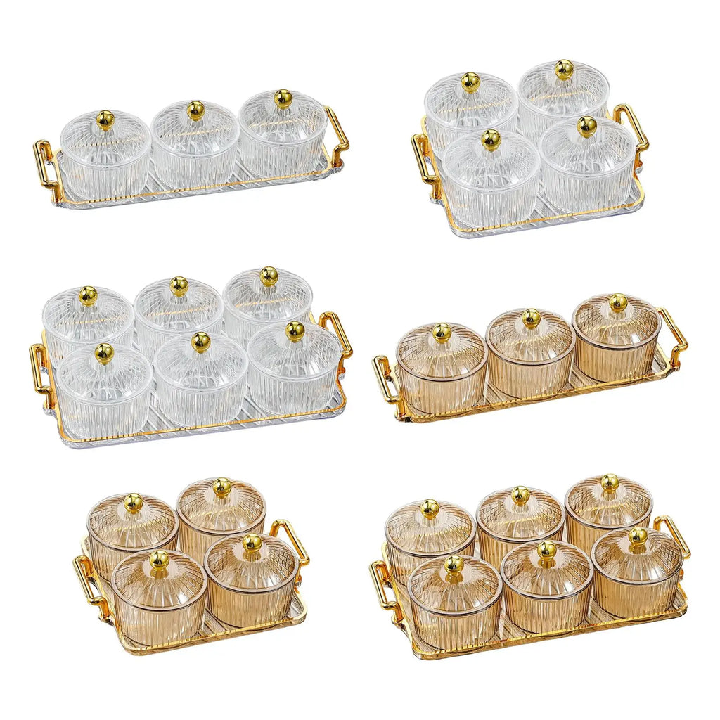 Platsic Caddy Serving Platter Condiment Tray Storage Container Dried Fruit Tray Fruit Snacks Serving Platter for Wedding Kitchen