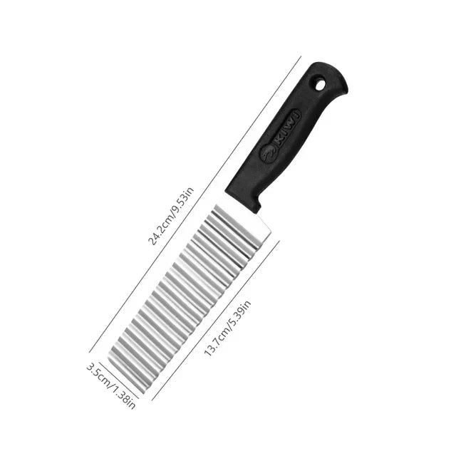 Potato Chip Slicer, Vegetable Fruit Cutter, Dough Chopper, French Fry Maker, Crinkle Wavy Kitchen Knife Tools Gadget