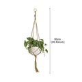 Handmade Flower Hanging Pot Rope Net Macrame Plant Hanger Flower Pot for Home Wall Decoration Courtyard Garden Planter Basket