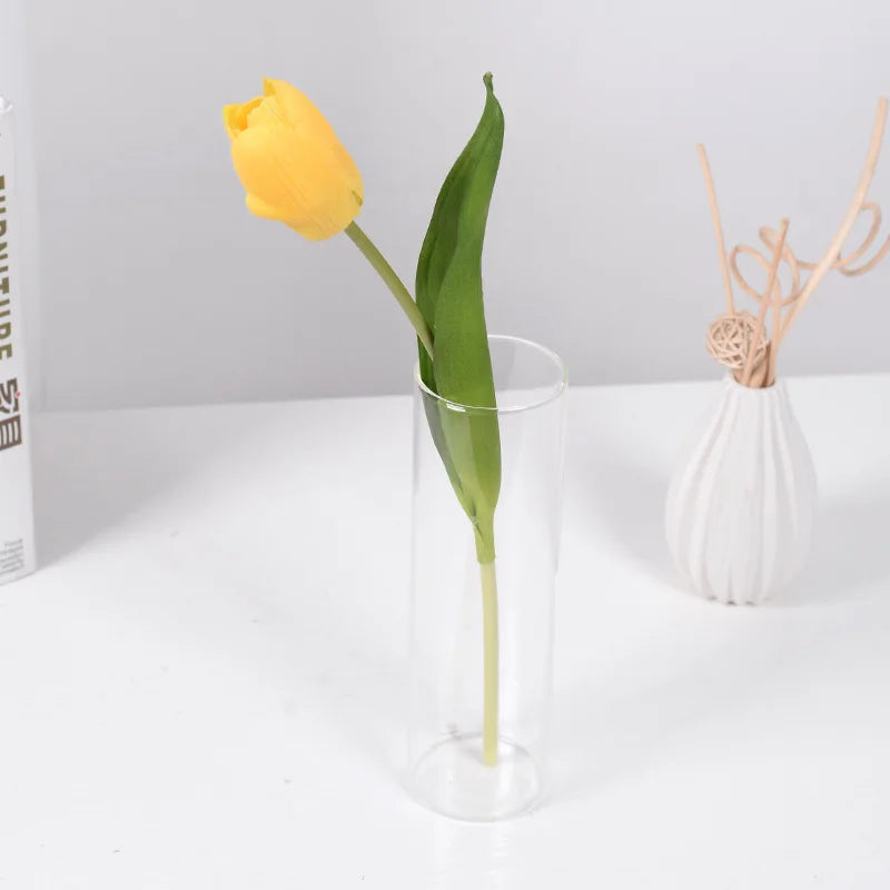 2pc 363cm High-end Hand Moisturizing Tulip Flower Flower Arrangement Bonsai Material Home Wedding Photography Props Artificial F